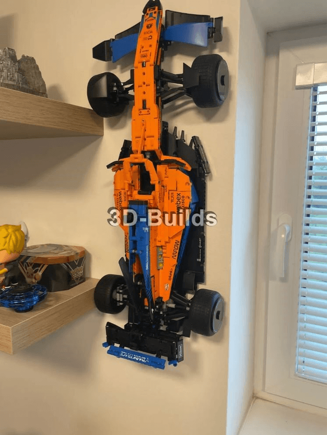 Lego Technic McLaren F1 Formula 1 Race Car 42141 Vertical Flat Wall Mount