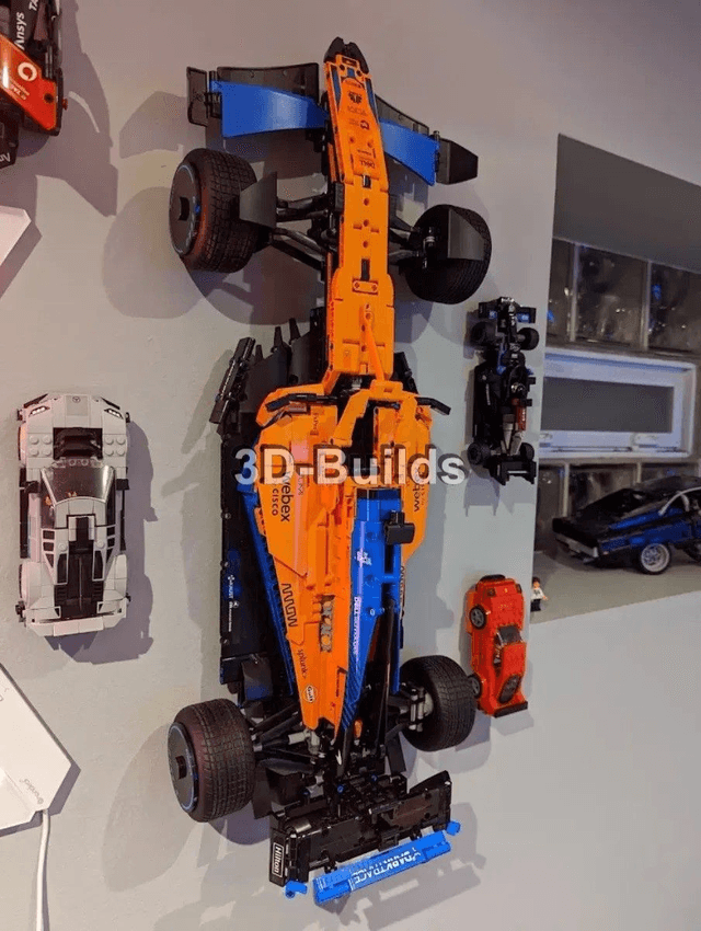 Lego Technic McLaren F1 Formula 1 Race Car 42141 Vertical Flat Wall Mount